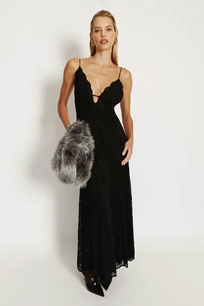 Bardot Sabrine Lace Maxi Dress In Black