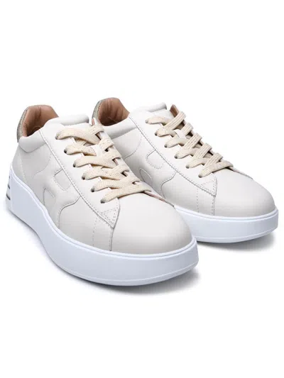 Hogan Elevated Laced Flat Shoes With Sleek Design And Comfortable Fit In White