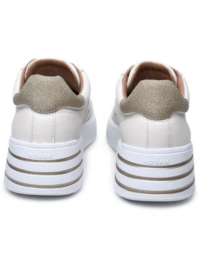 Hogan Elevated Laced Flat Shoes With Sleek Design And Comfortable Fit In White