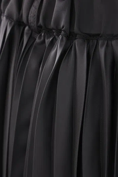 Sacai Nylon-twill Pleated Cargo Midi Skirt In Black