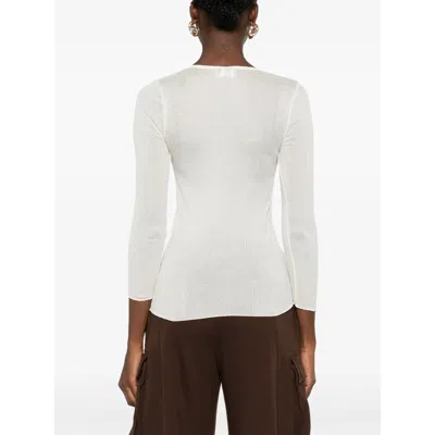 Isabel Marant Long Sleeve Cotton Top In White
