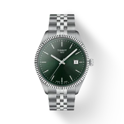 Tissot Men's Swiss Ballade Stainless Steel Bracelet Watch 40mm In Green