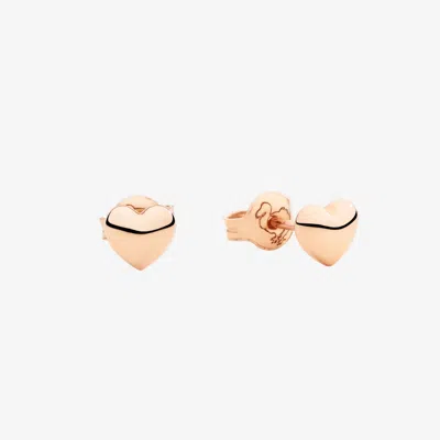 Dodo Earrings Woman  Heart Plain Doc5001heart0009r In Gold