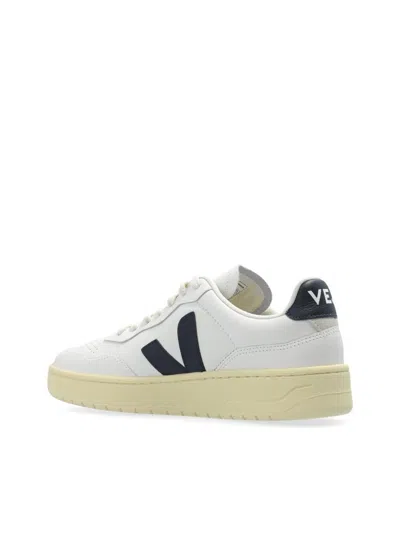 Veja V90 Chromefree Leather Sneakers In White