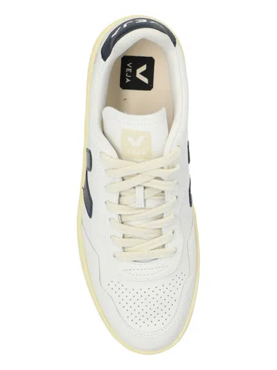 Veja V90 Chromefree Leather Sneakers In White