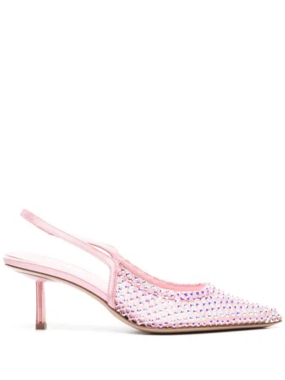 Le Silla Gilda 100mm Crystal-embellished Pumps In Pink