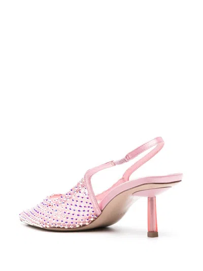 Le Silla Gilda 100mm Crystal-embellished Pumps In Pink
