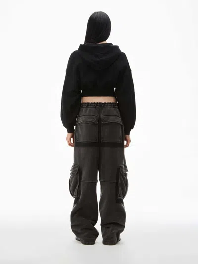 Alexander Wang Hooded Sweatshirt With Zipper In Black