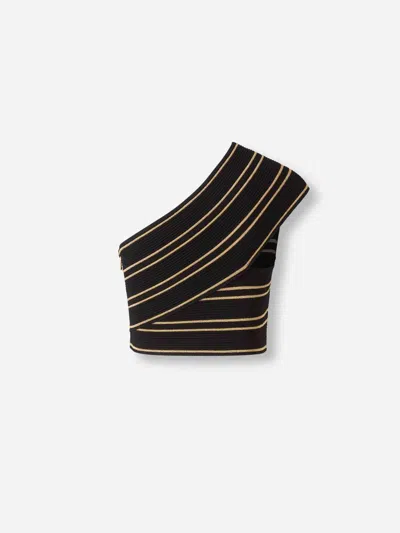 Balmain Top Cross Listing In Black