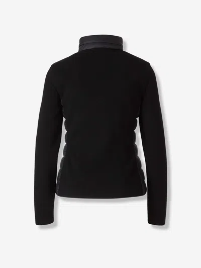 Moncler Quilted Zip-up Cardigan In Black