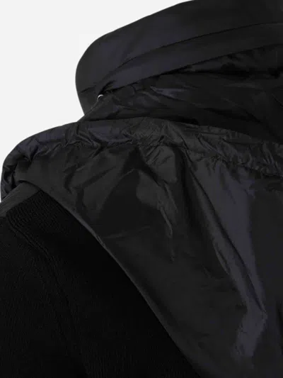 Moncler Quilted Zip-up Cardigan In Black