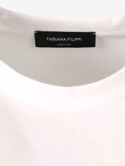 Fabiana Filippi Cotton Tulle T-shirt In White