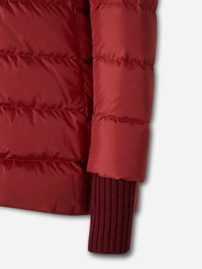 Herno Hooded Zip-up Padded Jacket Clothing In Red