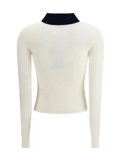 Self-portrait Self Portrait Women Wool Cardigan With Contrasting Collar In White