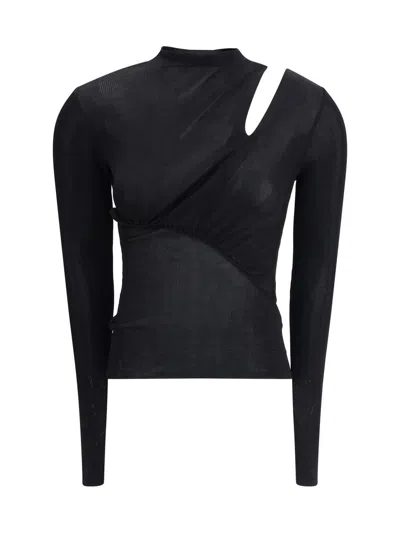Self-portrait Self Portrait Women Cut Out Knit Top In Black