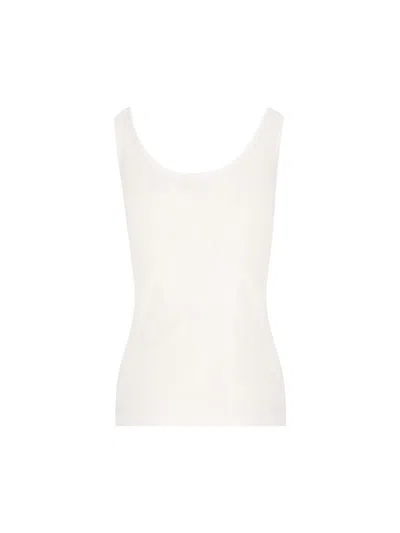 Chloé Ribbed Jersey Top In White