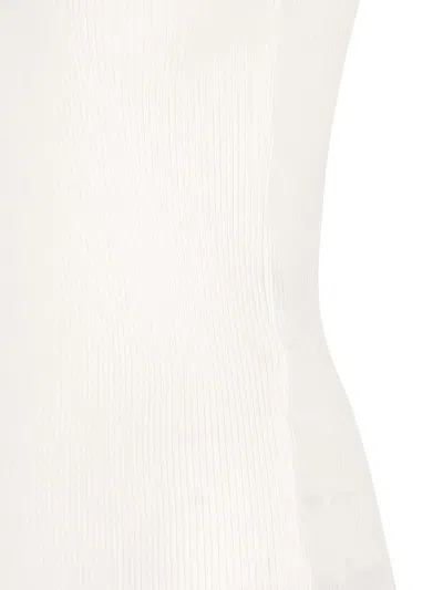 Chloé Ribbed Jersey Top In White