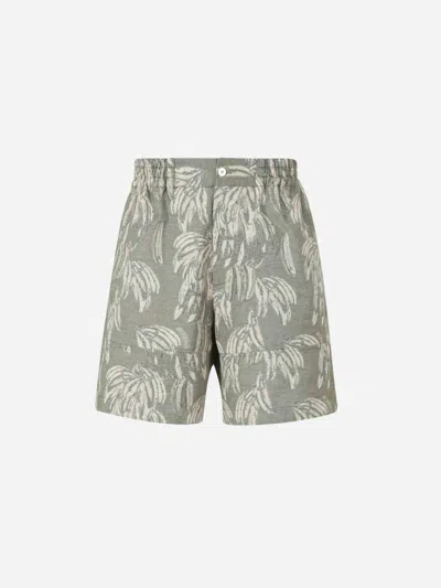 Jacquemus Aloe Print Bermuda Shorts