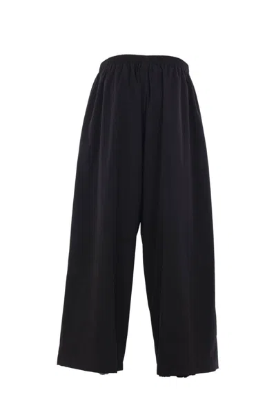 Balenciaga Elastic Waistband Tracksuit Pants In Black