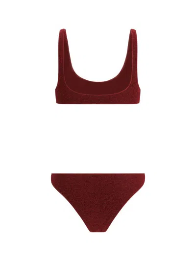 Oseree Oséree Swimwear In Burgundy