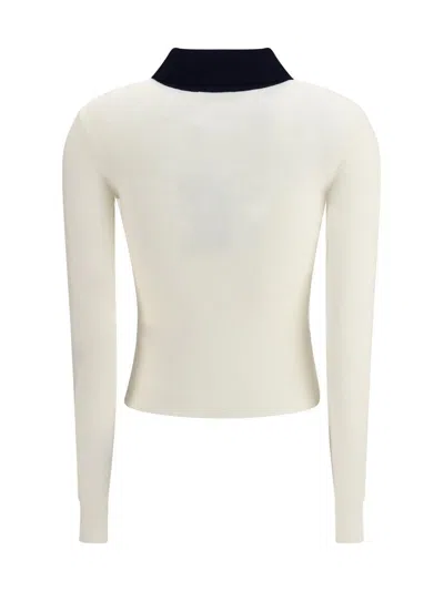 Self-portrait Self Portrait Women Wool Cardigan With Contrasting Collar In White