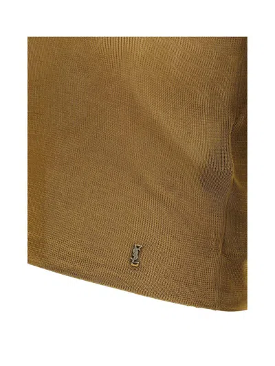 Saint Laurent Women Short-sleeved Top In Green