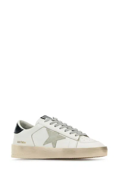 Golden Goose White Sneakers With Star Detail In Leather Man In White