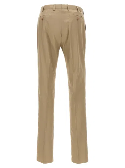 Pal Zileri Duca Suits Beige In Brown