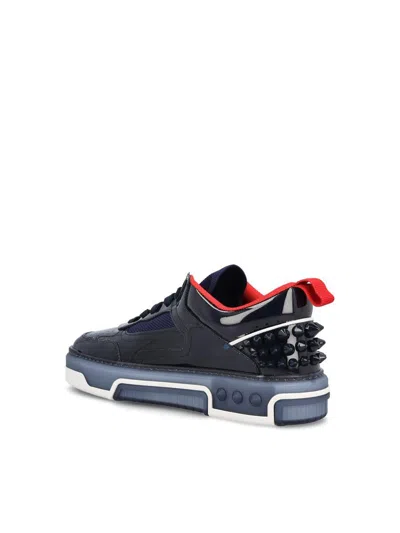 Christian Louboutin Mens Zaffiro Astroloubi Leather Trainers In Blue