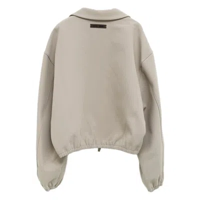 Essentials Emblem Patch Casual Jacket In Gray