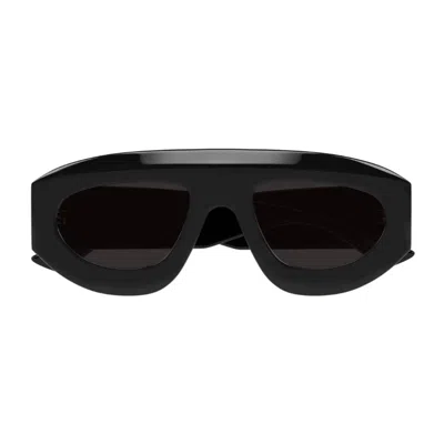 Bottega Veneta Bv1358s Linea Ribbon 001 Black Grey Sunglasses In Black