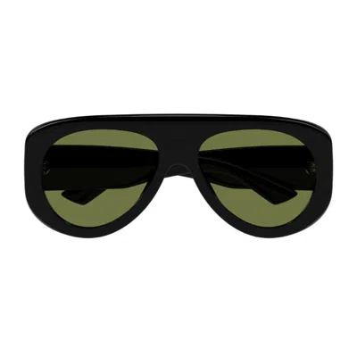 Bottega Veneta Bv1362s Linea Ribbon Bv1362s 006 Black Green Sunglasses