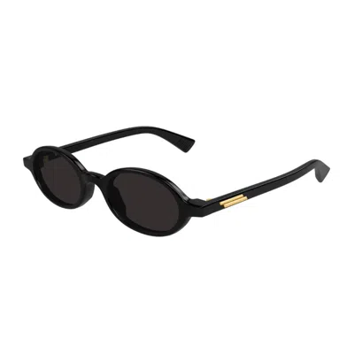 Bottega Veneta Bv1388s Linea Ribbon 001 Black Grey Sunglasses