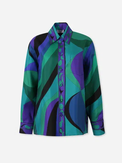 Pucci Pesci Printed Shirt In Multi
