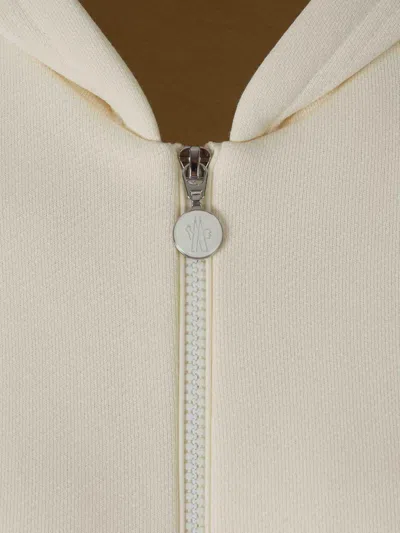 Moncler Hooded Sweatshirt With Zipper In Gray