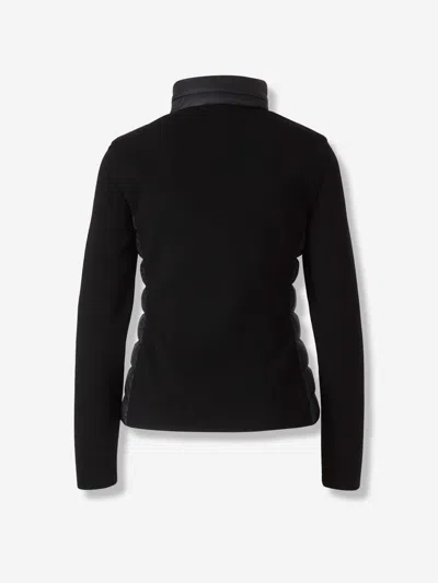 Moncler Quilted Zip-up Cardigan In Black
