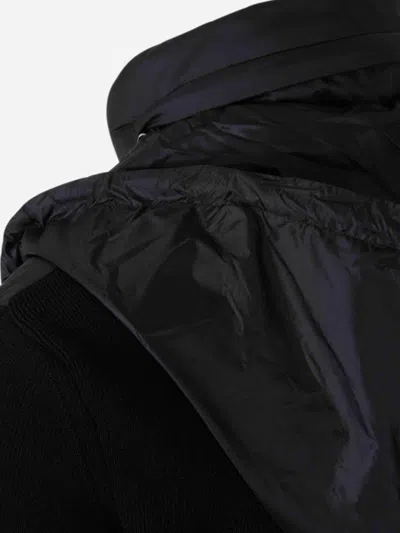 Moncler Quilted Zip-up Cardigan In Black