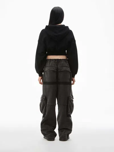 Alexander Wang Hooded Sweatshirt With Zipper In Black