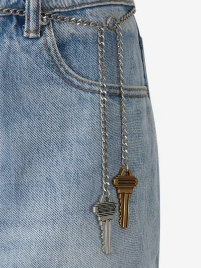 Alexander Wang Mini Skirt Pants In Blue