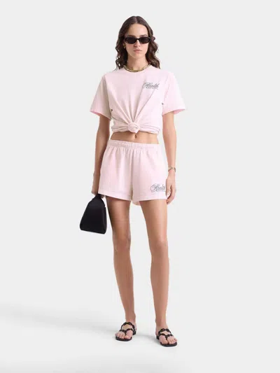 Sporty And Rich Sporty & Rich Shorts Health Script Disco In Pink