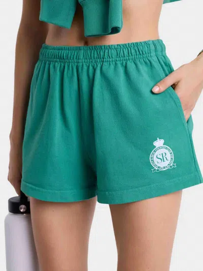 Sporty And Rich Sporty & Rich Royal Club Disco Shorts In Green