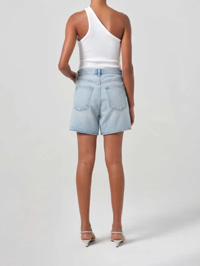 Agolde V-waist Bermuda Shorts In Blue