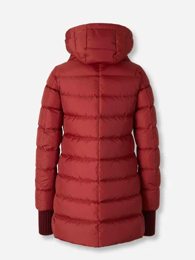 Herno Hooded Zip-up Padded Jacket Clothing In Red
