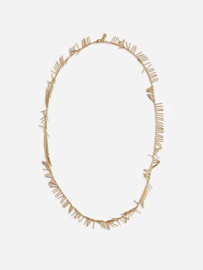 Jil Sander Teardrop-style Brass Necklace In Metallic