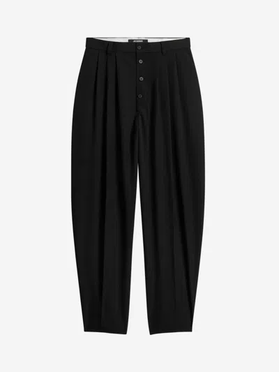 Jacquemus Le Pantalon Fernando Wool Pants In Black