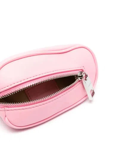 Jacquemus Calino Holder With Carabiner And Metallic Ring In Pink