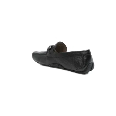 Ferragamo Leather Sneakers In Black