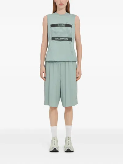 Mm6 X Salomon Mm6 Maison Margiela X Salomon X Salomon Logo Tank Top In Green