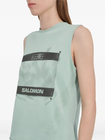 Mm6 X Salomon Mm6 Maison Margiela X Salomon X Salomon Logo Tank Top In Green