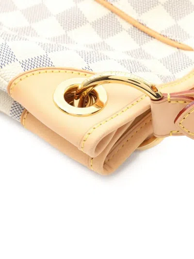 Pre-owned Louis Vuitton 2011 Galliera Pm Damier Azur Shoulder Bag In White